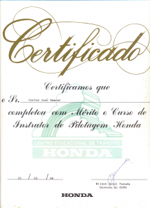 HONDA Instrutor de Pilotagem 1999