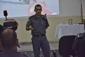 Capitão Eurico. PM de Jaú-SP. Início da Palestra na SIPAT